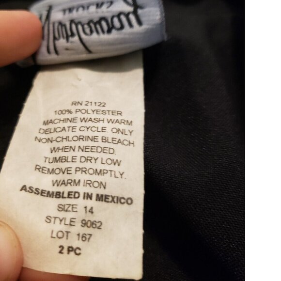 Vtg Whirlaway Frocks Womens 14 Blazer Jacket Button Front Black Snakeskin Trim - Picture 6 of 8